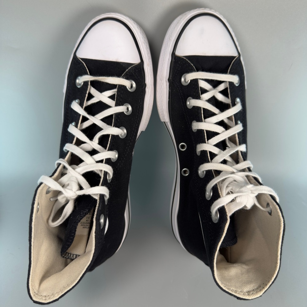 Converse Chuck Taylor All Star Lift Platform Womens 8 Hi Top Black White Lace Up - Picture 7 of 16
